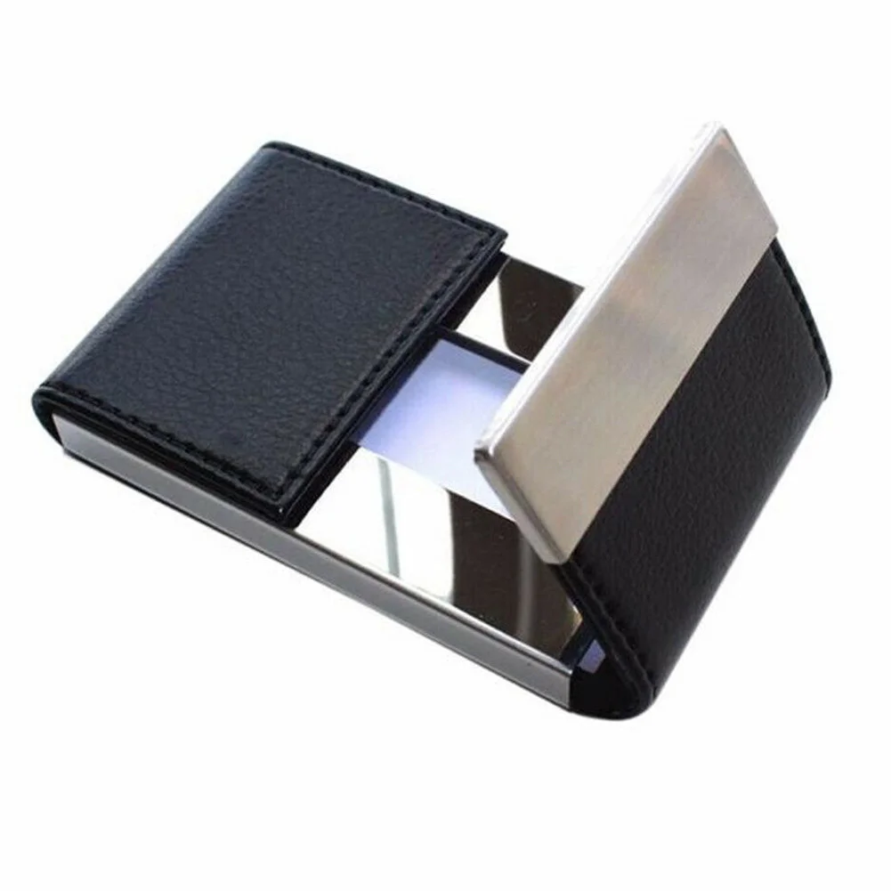 Double Open Card Case Stainless Steel Business Holder Solid Color Cards Holders for Men Women New | Багаж и сумки