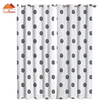

Geometry Of Watercolor Wave Points Window Curtains Living Room Outdoor Fabric Drapes Curtain Home Decor