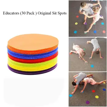 

30/36pcs Schedule Your Session Magic Carpet Stains for Educate Colorful Marker Round Carpet Stickers Toys Baby Room Decoration