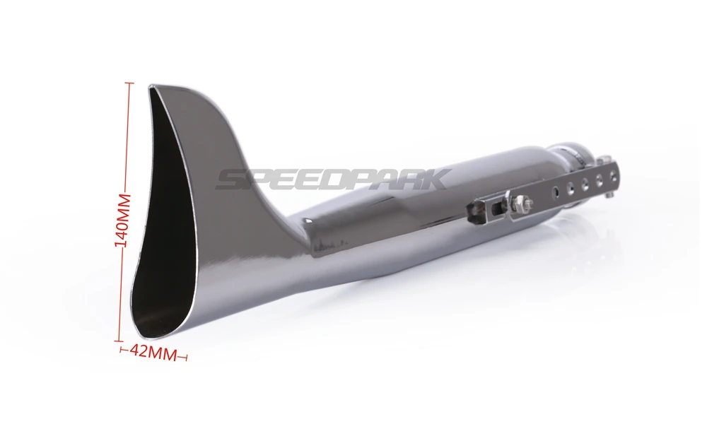 SPEEDPARK аксессуары для мотоциклов рыбий хвост выхлопная труба Fishtail Fin глушитель для винтажных моделей GY6 CBR CBR125 CBR250