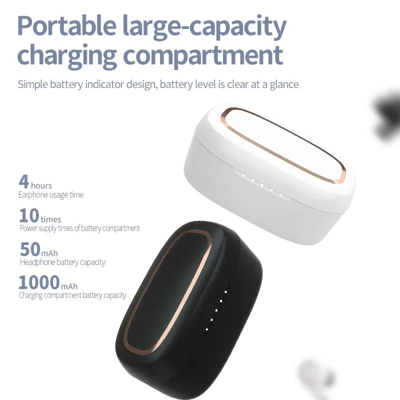 ANC Wireless Noise Cancel Headphones Bluetooth V5.0 Earphones Dual Microphone Earbuds Headsets Gaming Waterproof Sweatproof