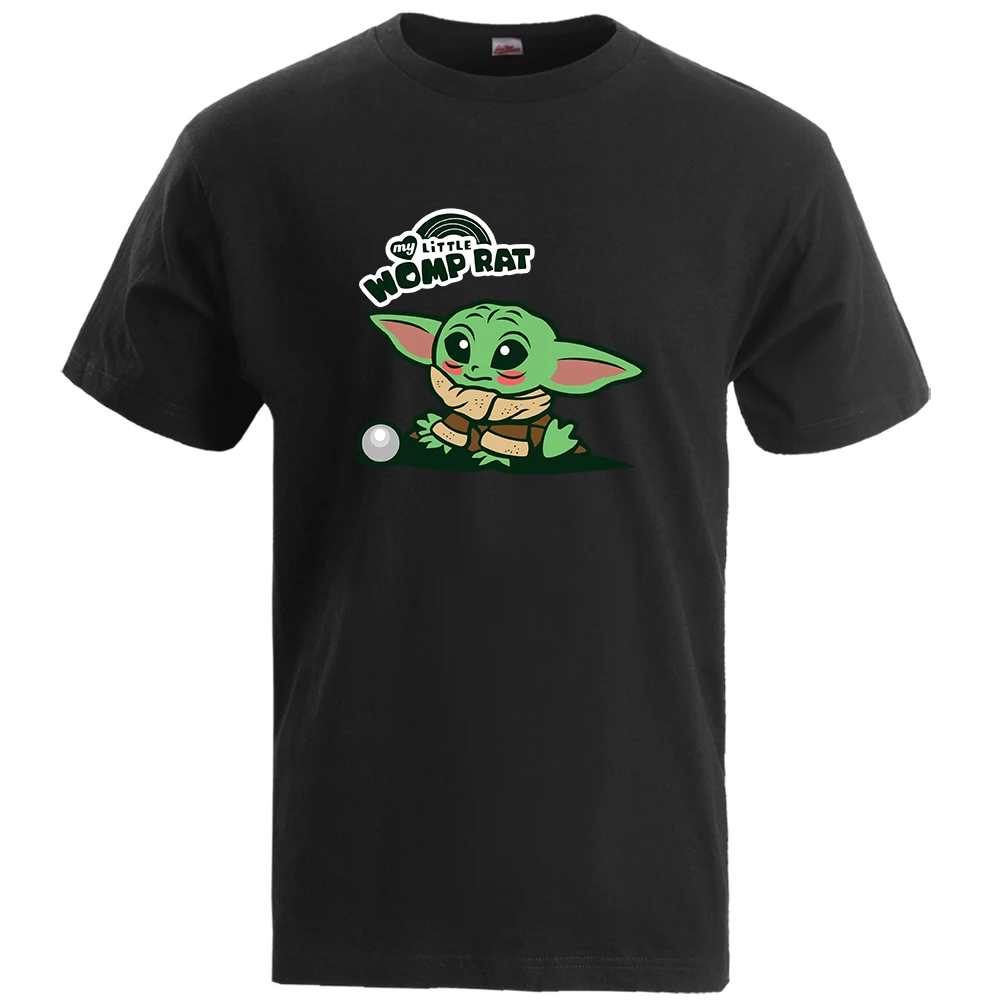 Для мужчин Звездные войны летняя футболка для малышей Yoda мужской хлопок короткий
