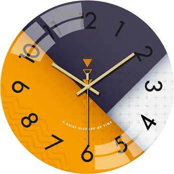 

Living Room Wall Clock Glass Nordic Bedroom Wall Decorative Watch Home Decor Kitchen Clocks Modern Horloge Murale Gift SC599