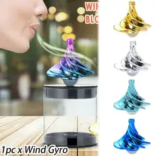 Рождественский подарок, вращающийся на ветру волчок, настольная игрушка для снятия стресса, декомпрессия, гироскоп, управляемая ветровой металлической спиннинговой игрушкой для взрослых