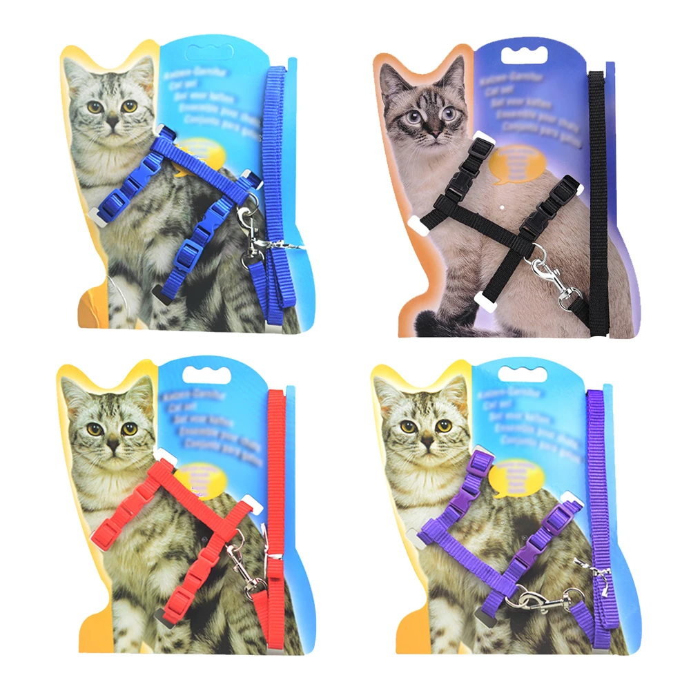 Открытый поводок управления ошейник Pet Cat ремни с возможностью регулировки котенка нагрудный ремень безопасности прочный ходьба аксессуары тросы жгут