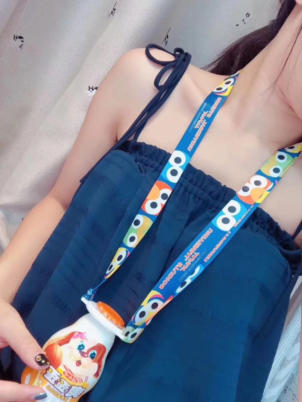 

Sesame Street Beverage Bottle Suspender Strap shui ping kou Lanyard Back Water Hose Beverage Suspender Strap Children Portable S