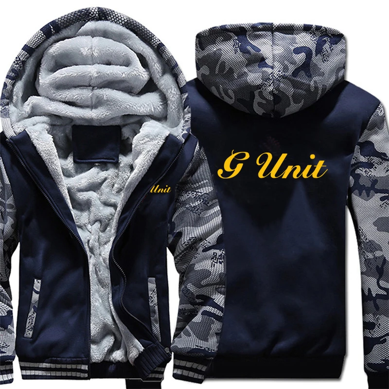 New 50 Cent Rap G Unit Hoodies Men Winter Coat Pullover