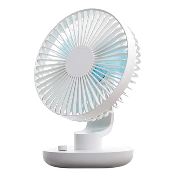 

Cooling Fan Multi-Function Bionic Blade Design Adjustable Ballet Shaking Head USB Charging Desktop Electric Fan,White