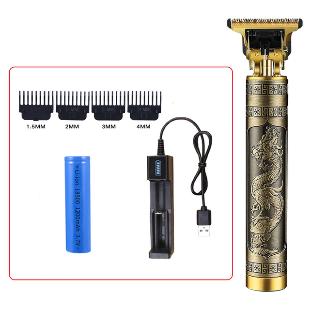 Clipper Electric Clippers New Electric Men's Retro T9 Style Buddha Head Carving Oil Head Scissors
