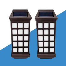 Водонепроницаемый Солнечный настенный светильник забор тропинка крыльцо Наружное освещение теплый белый