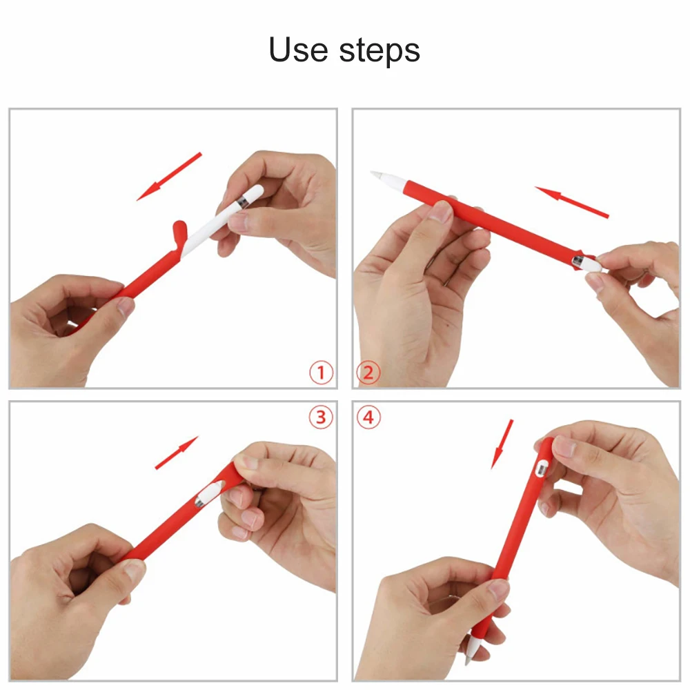 4 в 1 чехол для Apple Pencil 1 планшет стилус перьевой чехол мягкий силиконовый защитный чехол для Apple Pen Чехол сенсорные крышки