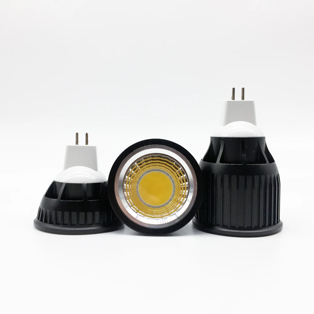 1 шт./лот 12 V 110 220 6 ваттов 9 MR16 COB светодиодный чистый белый/теплый белый