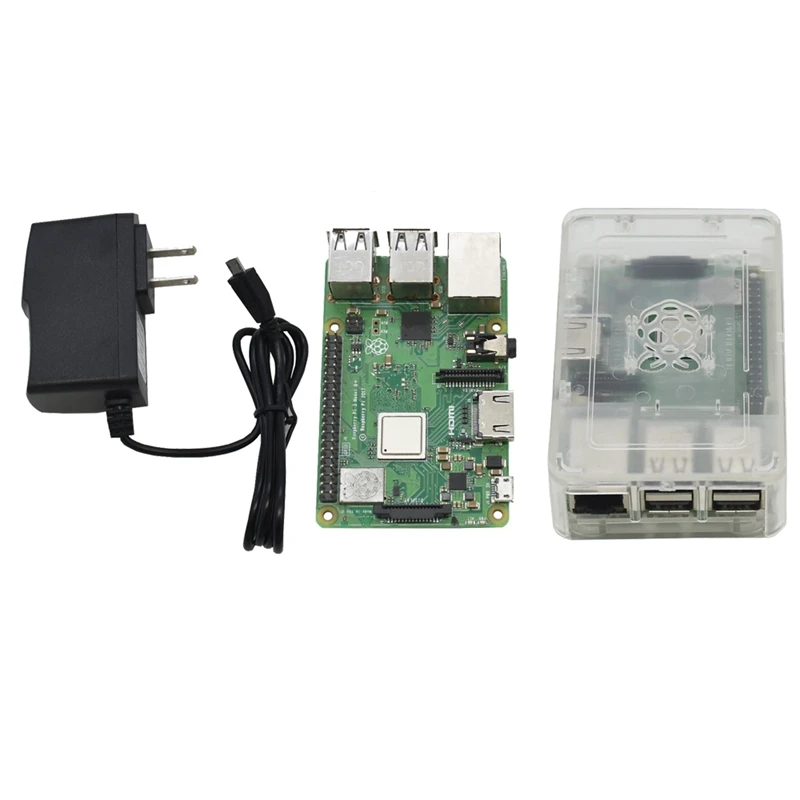 Для Raspberry Pi 3 Model B+(Plus)+ Abs чехол+ 5V 2.5A Мощность адаптер с поддержкой Wi-Fi и Bluetooth Декодер каналов кабельного телевидения штепсельная вилка стандарта США