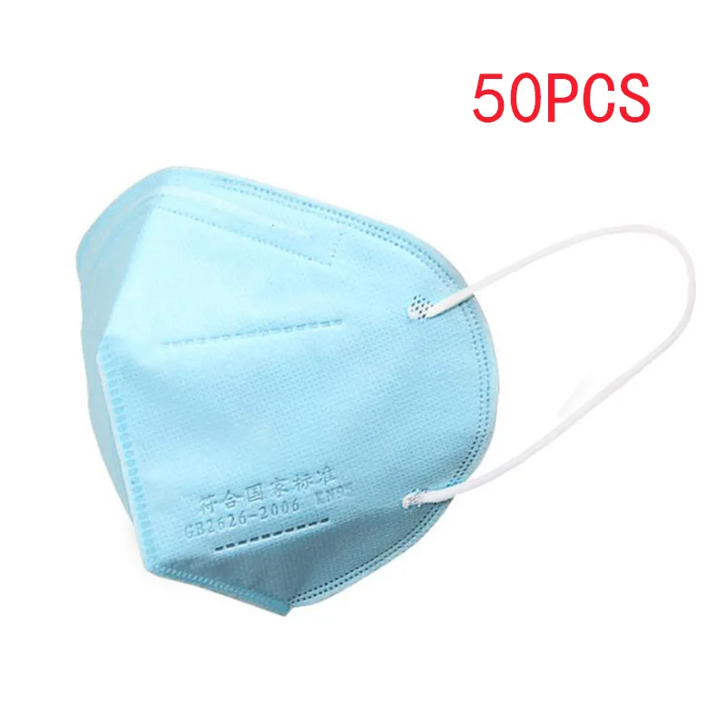 

50PCS Authentic KN95 Dustproof Anti-fog And Breathable Face Masks 95% Filtration Anti Virus N95 Masks Features as KF94 FFP2