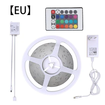 

RGB LED Strip Waterproof 5m Colorful LED Neon Light Flexible Lighting Ribbon Tape Controller Adapter Set for Home TV Party