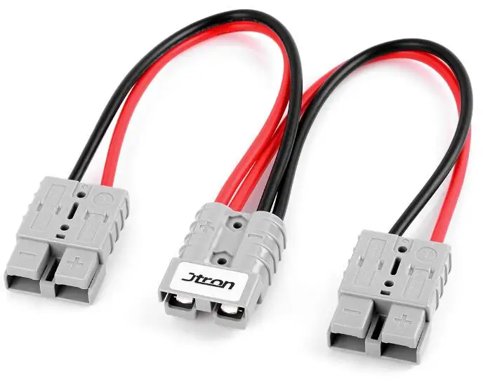 Jtron 50A 600 в 10AWG зарядные устройства для аккумуляторов батарея БЫСТРОРАЗЪЕМНАЯ вилка прицеп лебедка вилка с кабелем 1ft - Название цвета: 1 turn 2