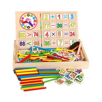 

Kids Early Learning Box Wooden Math Calculate Educational Toys