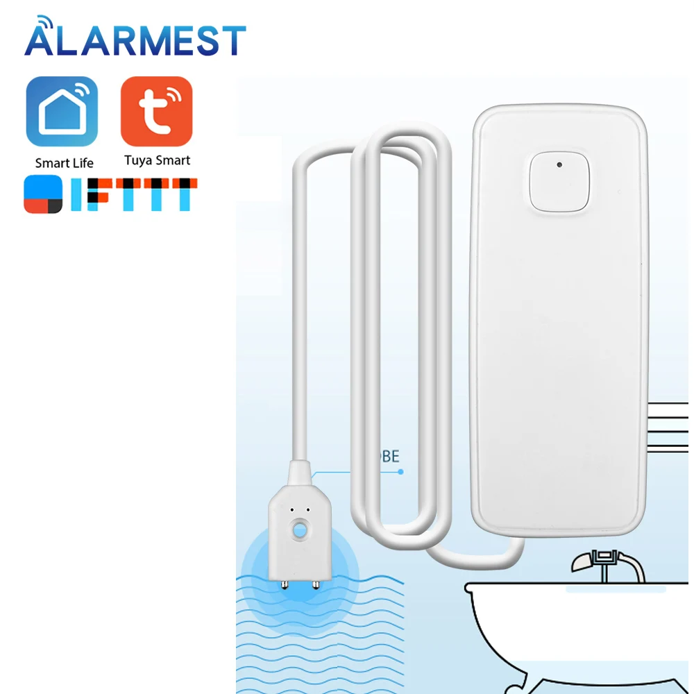 Датчик утечки воды Alarmest с Wi Fi защитный детектор сигнализации управление через