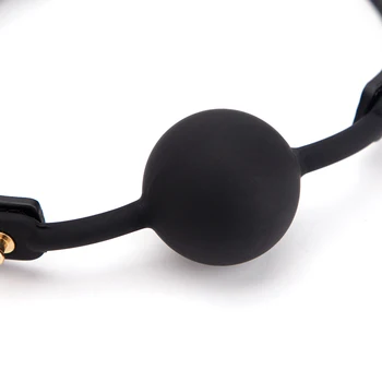 Medical Silicone Ball Open Mouth Gags Bondage Leather Strap Oral Fixation Sex Toys For Couples Women BDSM Cosplay Adult Games 4