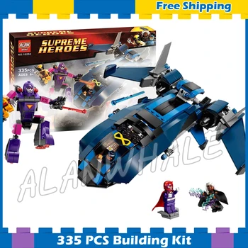 

335pcs Super Heroes Avengers X-Men vs. The Sentinel Blackbird jet 10250 Model Building Blocks Gifts Sets Compatible With Lago