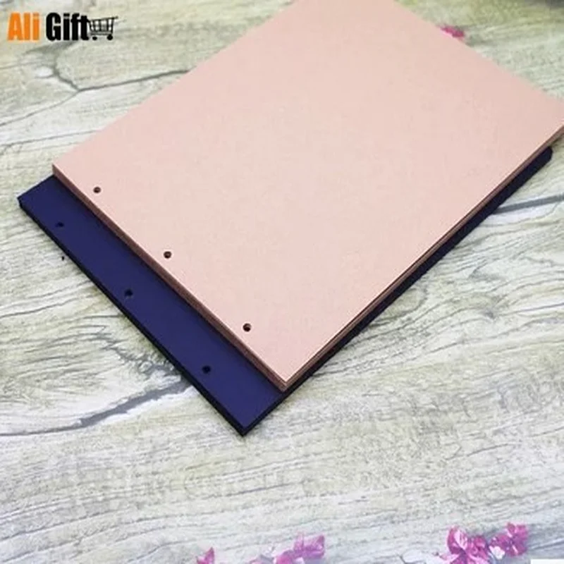 DIY Handmade Photo Album Scrapbook Craft Paper Cardboard 20 Sheets Black Pages photo album