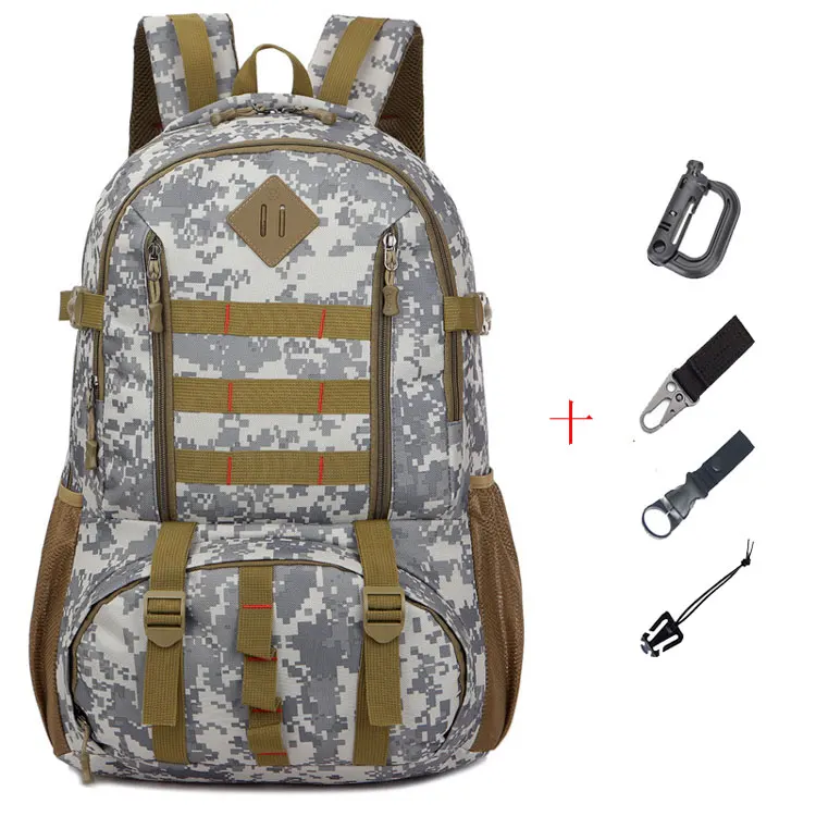 Тактический рюкзак, военная камуфляжная сумка, для спорта на открытом воздухе, туризма, кемпинга, охоты, водонепроницаемые сумки для путешествий, треккинга, рюкзаки - Цвет: Bag and hooks 4