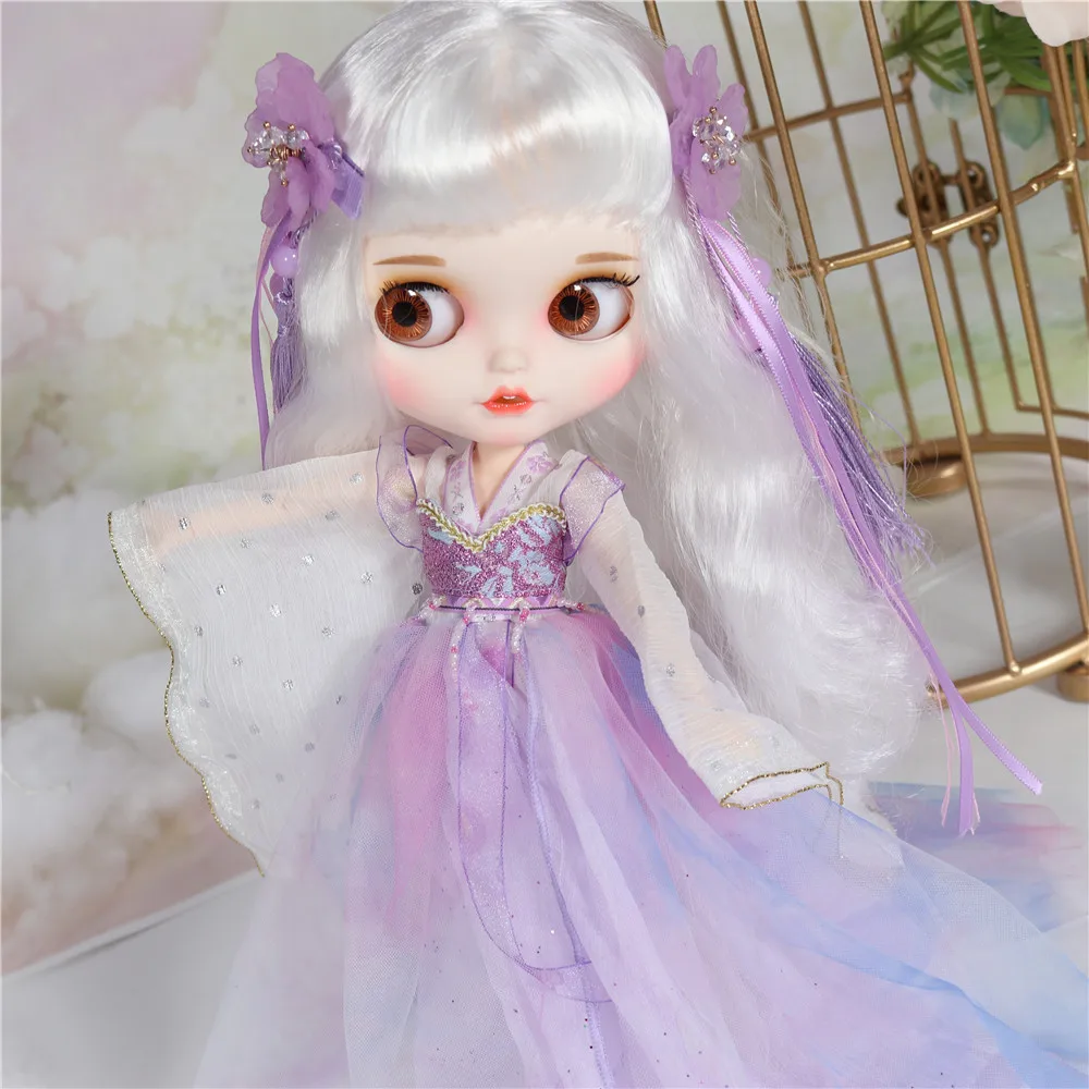 ICY Blyth кукла белая кожа резные губы открытый рот матовая индивидуальные лицо сустава тела красочные волосы