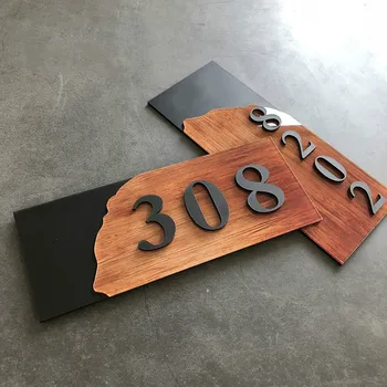 

3/4 Digits House Number Custom Sign Door Number Sticker for Hotel Apartment Door Plate