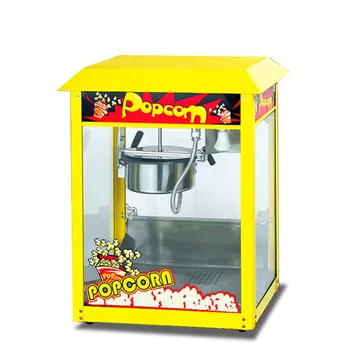 

Yellow Popcorn Machine Corn Thermal Insulation Movie Snacks Stainless Steel High-capacity Western Kitchen Equipment Spherical