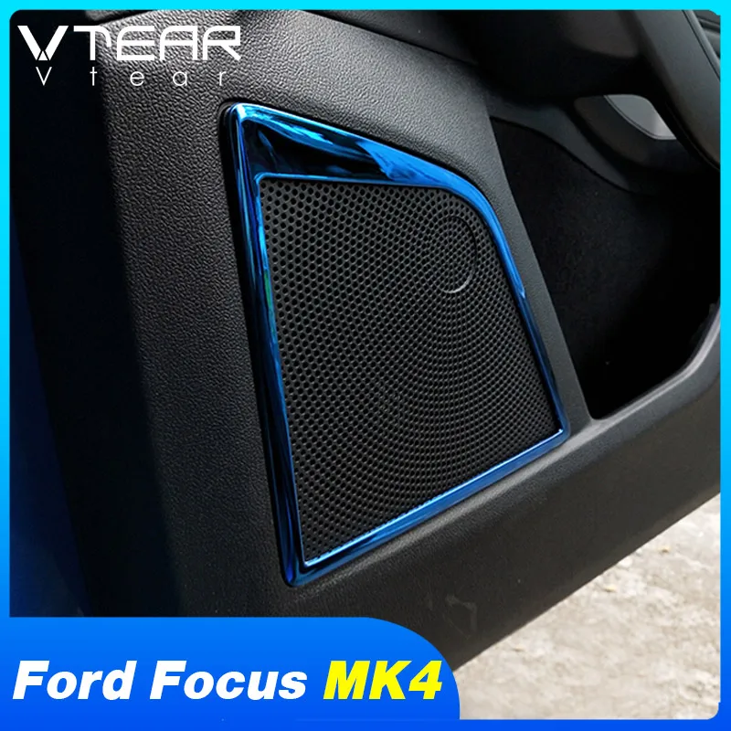 Vtear для Ford Focus MK4 аксессуары интерьера ABS Матовый Серебряный дверной динамик
