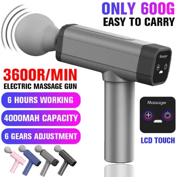 

3600r/min Therapy Electric Massage Guns 6 Gears Portable Relax Muscle Massager Body Slimming Pain Relief Sport Massage Machine