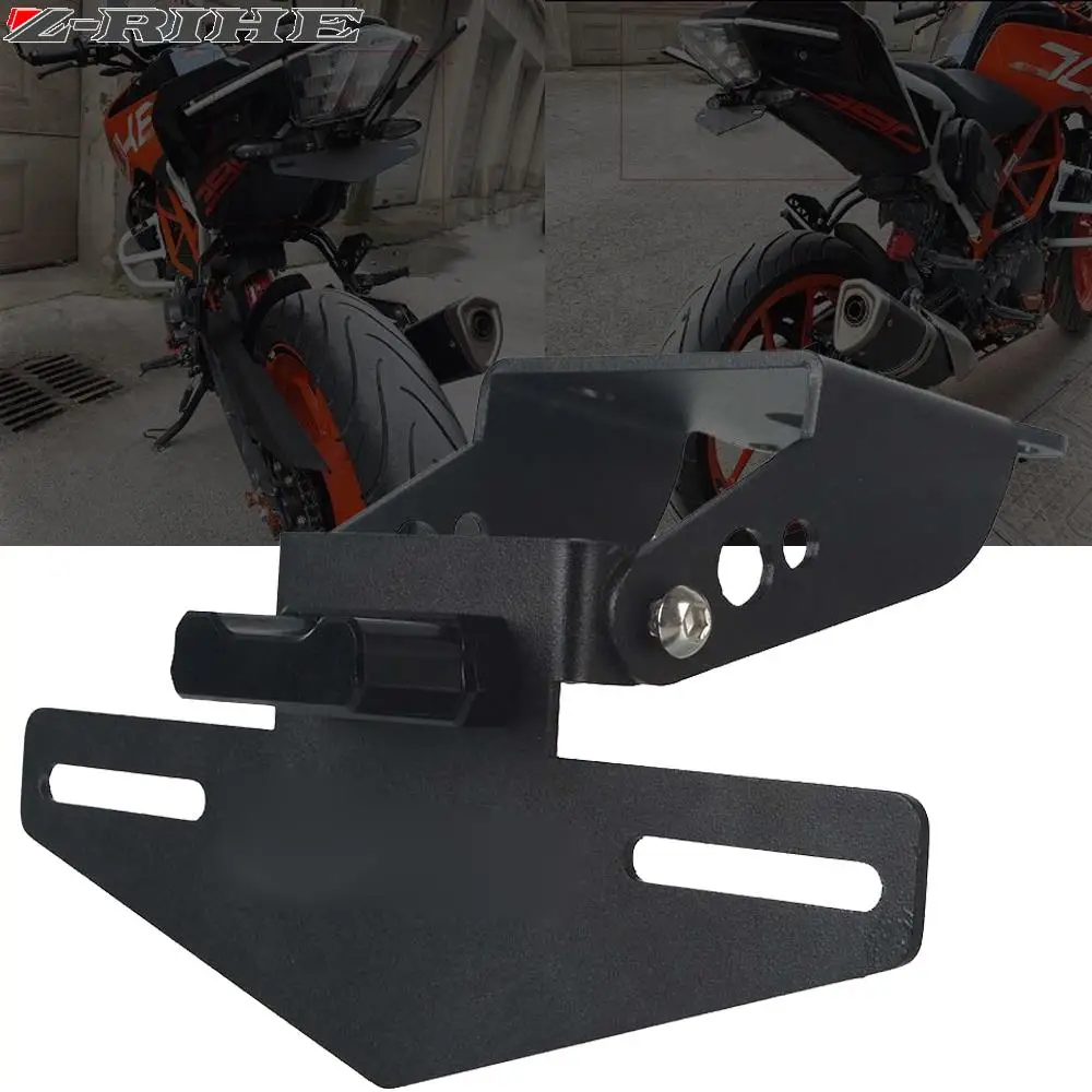 Motorcycle License Plate Frame Mount Bracket with LED Light for 125 200 250 390 2013 2014 2015 2016 2017 2018 2019 | Автомобили и