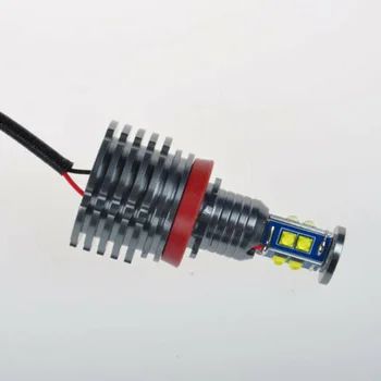 

1 Pair 80W H8 LED Angel Eye Ring Lights Bulbs HID Xenon White Waterproof For BMW