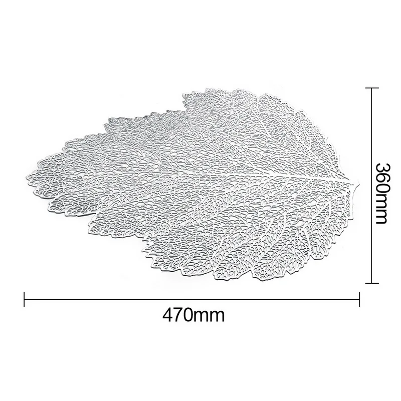 1 шт. Лист растения placematt Нескользящая чашка стол подкладка для украшения дома - Цвет: O