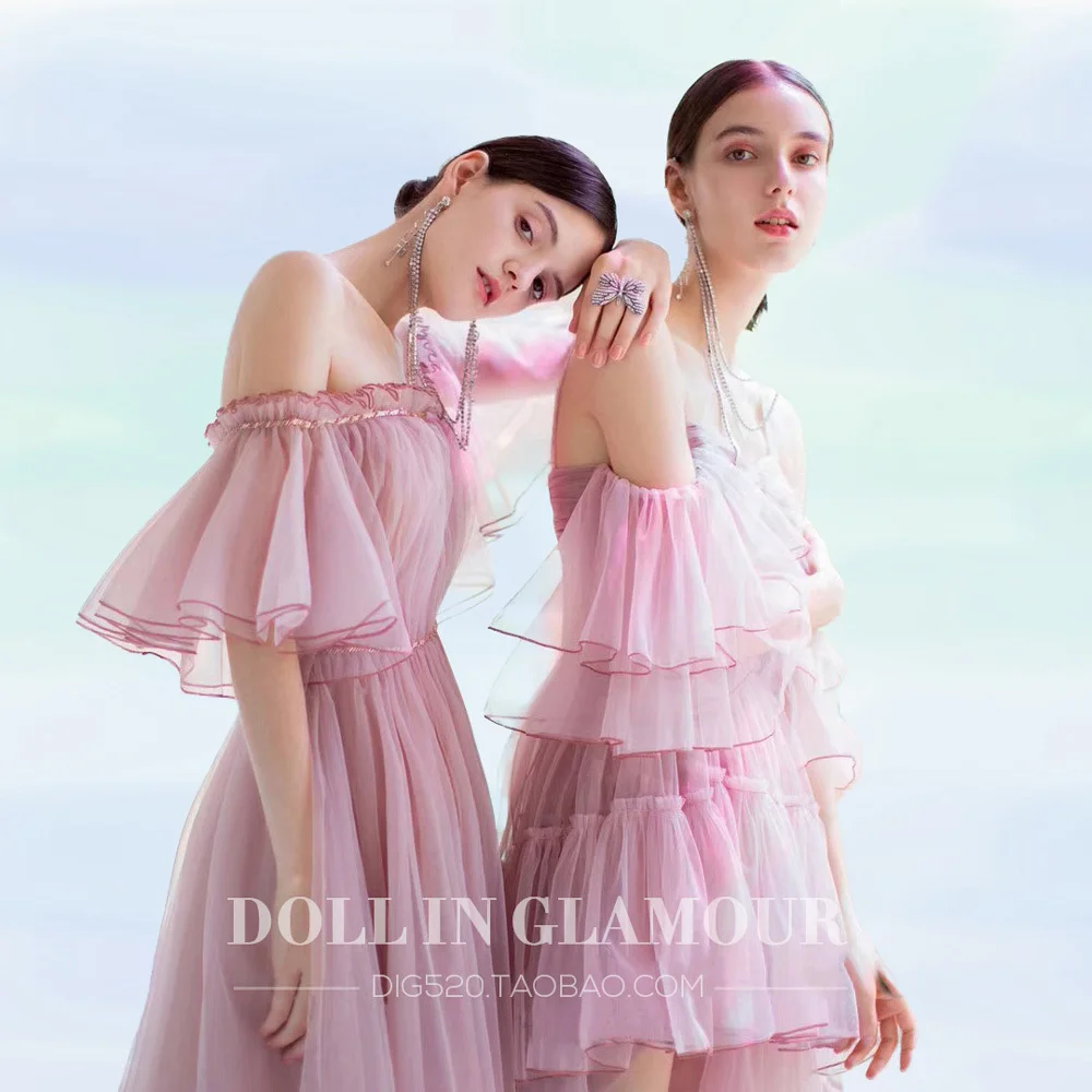 Женское вечернее платье с многослойной юбкой роскошное модельное дизайнерское