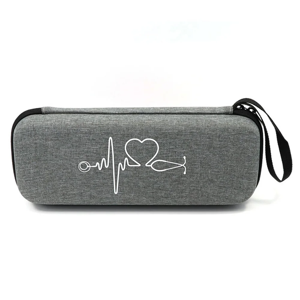 Футляр пластиковый(ЭВА)-Портативный стетоскоп для переноски Чехол для хранения Box Shell сетчатых кармана для 3 м Littmann III стетоскоп медицинская сумка-Органайзер - Цвет: Gray