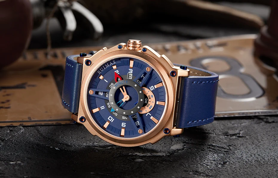 Reloj Hombre, Топ бренд, спортивные часы, военные, качество, нержавеющая сталь, мужские наручные часы, кожаный ремешок, дата, кварцевые, черные, роскошные часы для мальчика