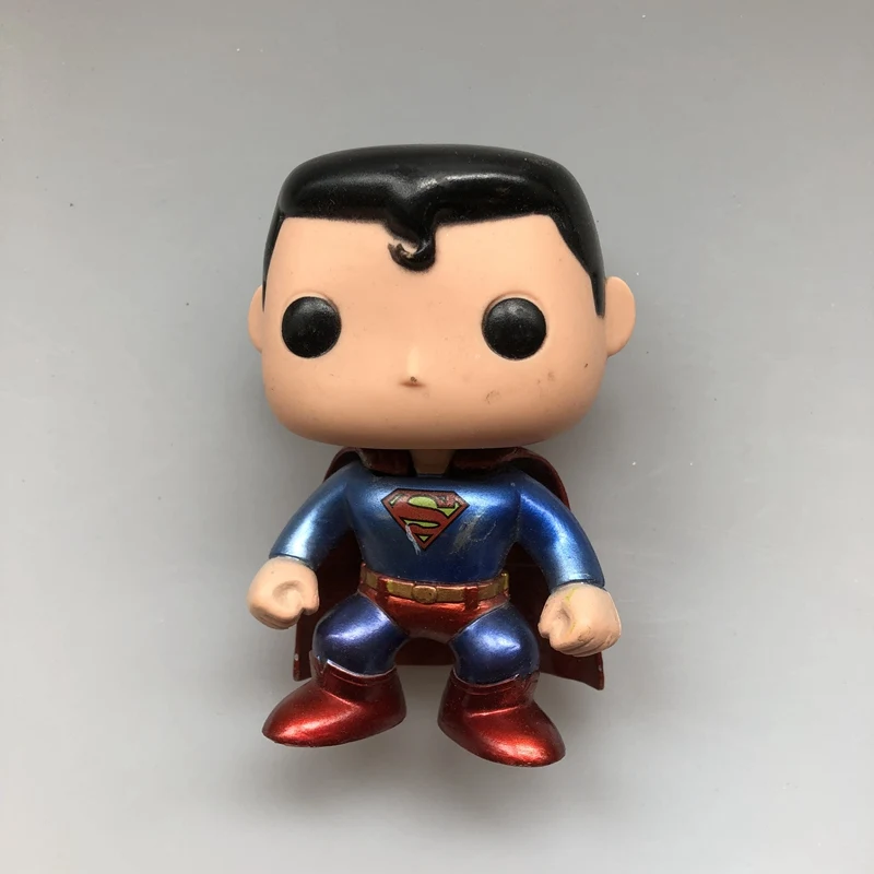 Эксклюзивный Funko pop используется DC металлический Супермен Flash Wonder Woman Бэтмен Виниловая фигурка Коллекционная модель свободная игрушка - Цвет: Зеленый