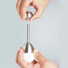 Prático metal ovo tesoura aço inoxidável cozido ovo cru aberto topper cortador de casca abridor criativo cozinha ferramentas conjunto # w2g