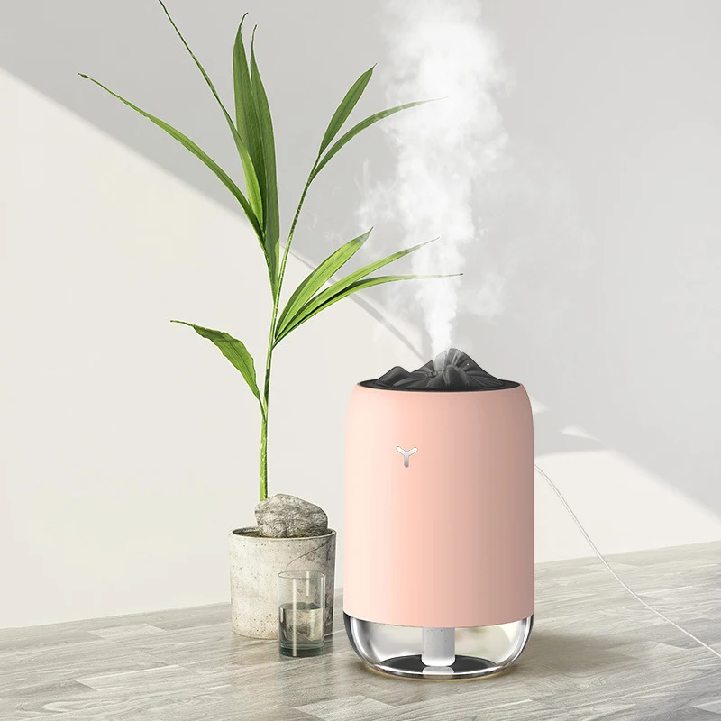 

Home Air Humidifier Volcanic Nozzle Cool Mist Aroma Diffuser with Coloful LED Light Heavy Fog Ultrasonic USB Humidificador