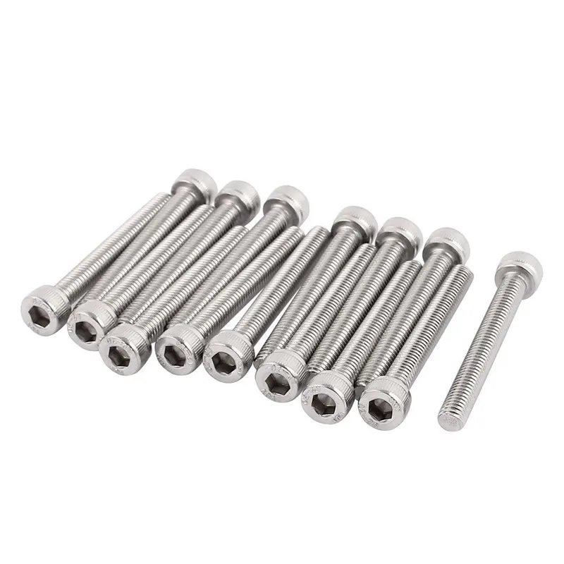 

M5x40mm Thread 304 Stainless Steel Hex Socket Head Cap Screw Bolt DIN912 15pcs