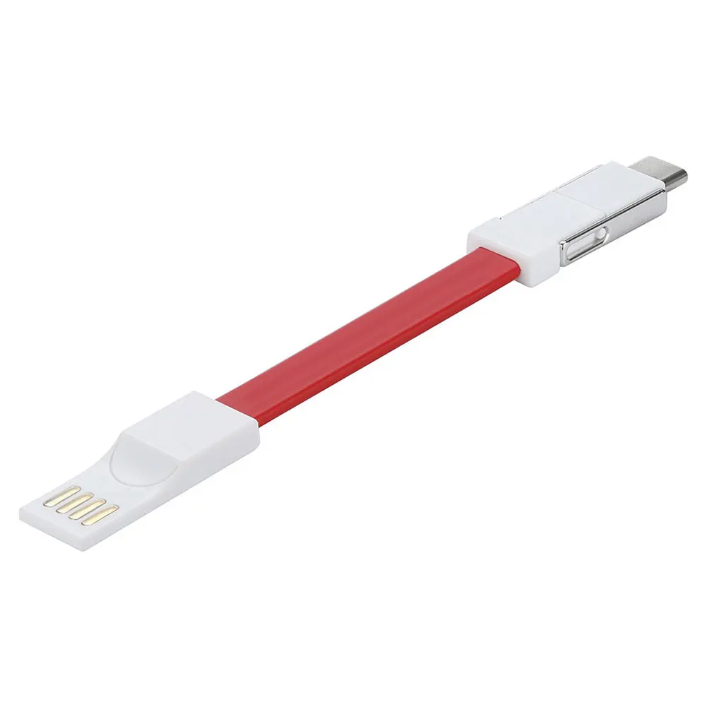 Мультизарядный кабель Lightning/type C/Micro USB 3 в 1 Магнитный зарядный шнур прочный брелок для ключей зарядное устройство Портативный короткий карман