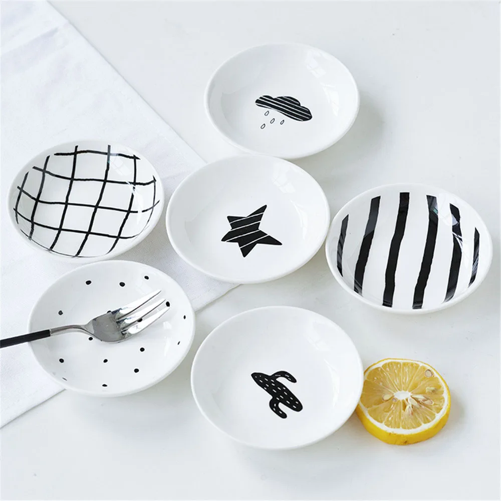 3 шт. Керамическая Мини тарелка приправа соевый соус|Чаши| |