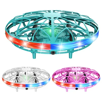 

Mini Gift Flying Helicopter Early Education LED Light Toy USB Rechargeable UFO Kids Adults Hand Control RC Drone Wear Resistant