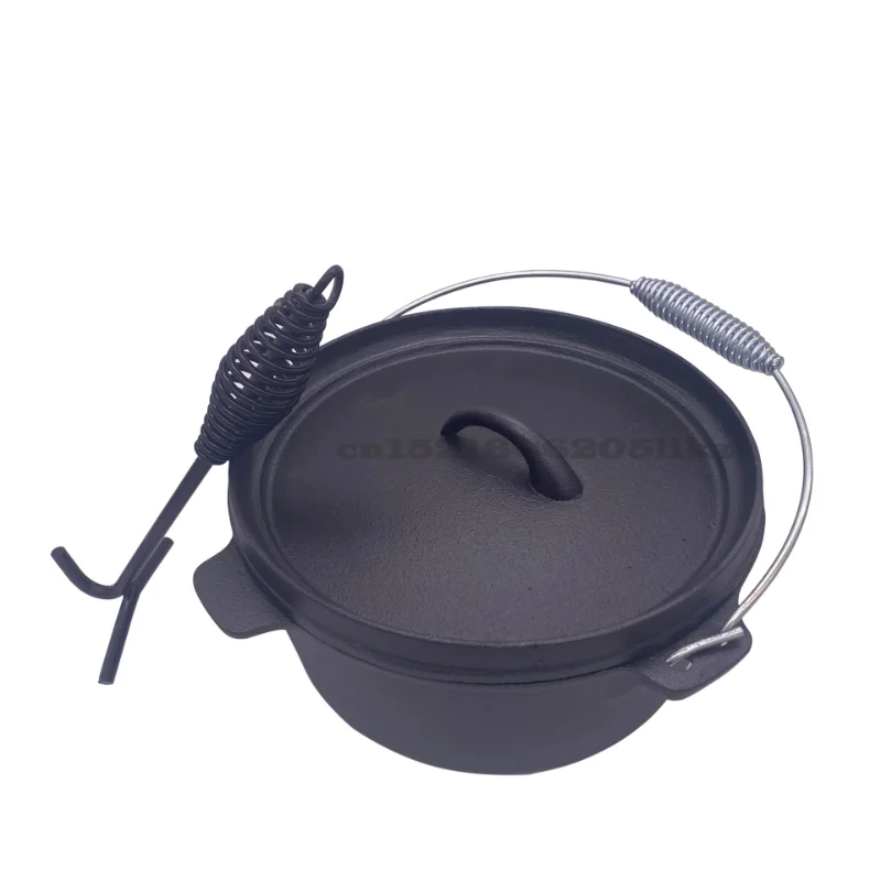 超レア 屋外用蓋付き鋳鉄鍋 厚手の鍋 ピクニック用 鍋 スープ鍋 一般用途 25cm Cookware Sets 通販専門店 Homeness Rw