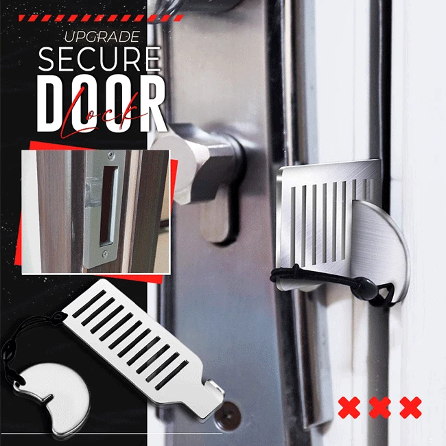 Portable Door Lock Safety Latch Metal Lock Home Room Hotel Anti Theft