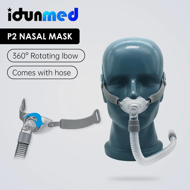 BMC CPAP Nasal Pillows Mask P2 NP With 3 Sizes Cushions Respirator Tube