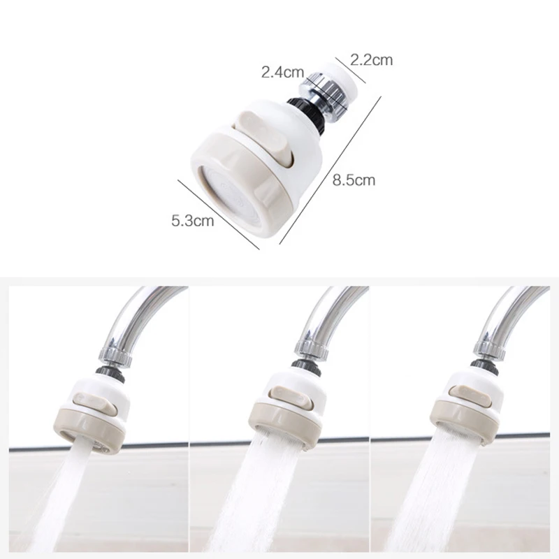 Kitchen Faucet Extender Rotatable Faucet Aerator Water Saving Tap Nozzle Adapter Bathroom Sink Accessories 4