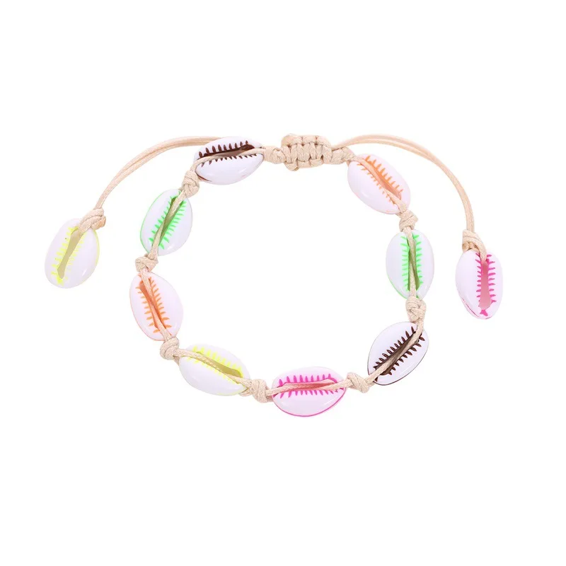 Boho Shell браслет дружбы браслеты для женщин прелестная веревка цепочка Strand браслет Femme Pulseira Mujer друзья подарки ювелирные изделия - Окраска металла: 7134