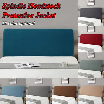 

Elastic Bedhead Cover All-inclusive Velvet Bed Head CoveSolid Color Bed Head Back Protection Headboard Dust Cover Bedroom Decor